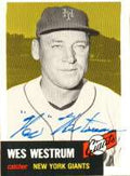 Autographed WES WESTRUM 1953 Topps Archives Card