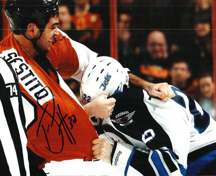 Autographed TOM SESTITO 8X10  Philadelphia Flyers Photo