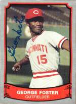 Autographed GEORGE FOSTER Cincinnati Reds 1989 Pacific Legends Card