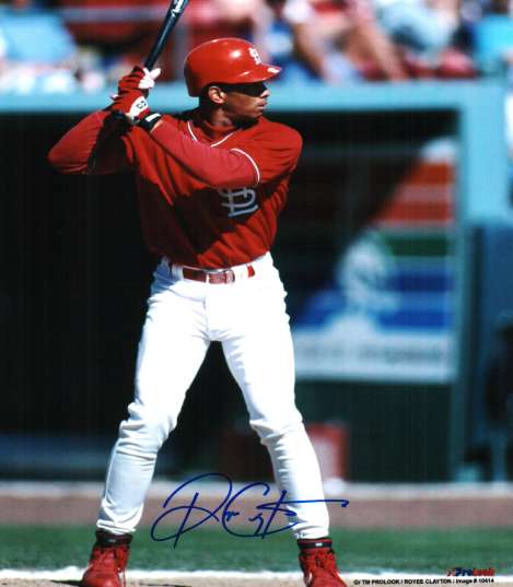 AUTOGRAPHED ROYCE CLAYTON 8x10 St. Louis Cardinals photo