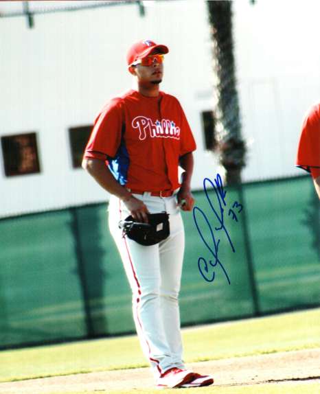 AUTOGRAPHED CARLOS RIVERO photo  Philadelphia Phillies
