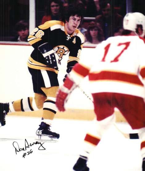 Autographed DON AWREY Boston Bruins  Photo