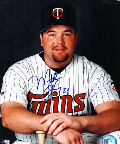 AUTOGRAPHED MATT LECROY 8x10 Minnesota Twins photo