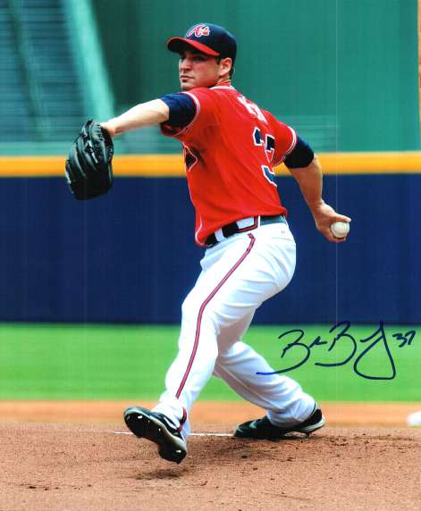 AUTOGRAPHED BRANDON BEACHY Atlanta Braves photo