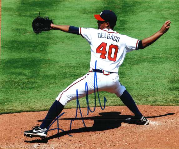AUTOGRAPHED RANDALL DELGADO Atlanta Braves photo