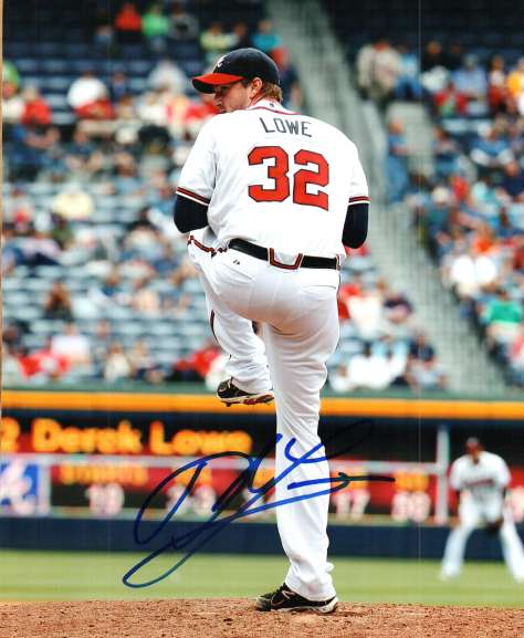AUTOGRAPHED DEREK LOWE 8x10 Atlanta Braves photo