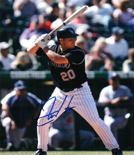 AUTOGRAPHED CHRIS IANNETTA Colorado Rockies Photo