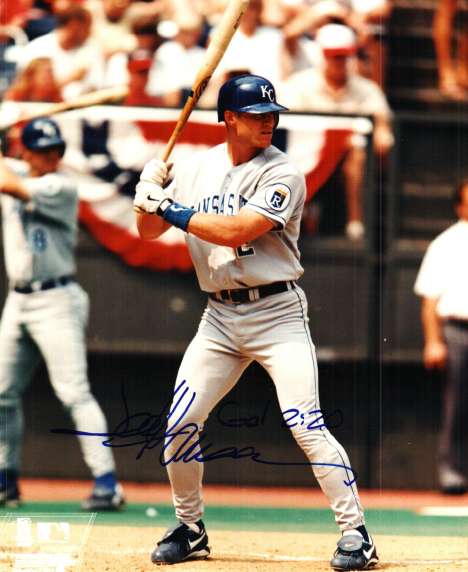 AUTOGRAPHED JED HANSEN photo KC Royals