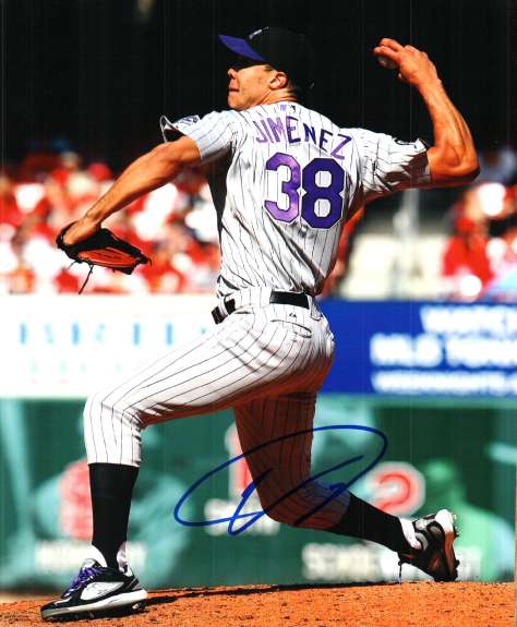 AUTOGRAPHED UBALDO JIMENEZ 8X10 Colorado Rockies Photo