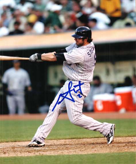 AUTOGRAPHED IAN STEWART 8X10 Colorado Rockies Photo