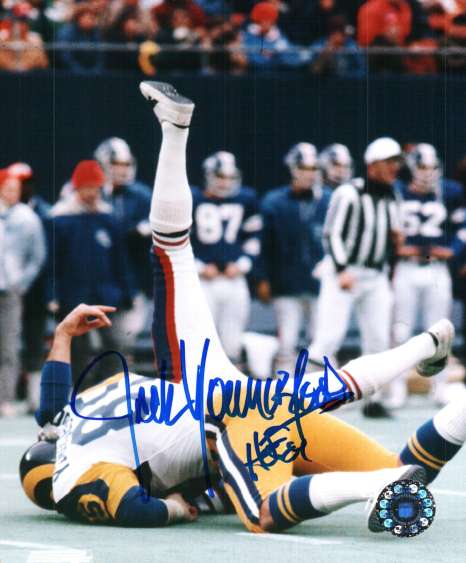 AUTOGRAPHED JACK YOUNGBLOOD 8x10 Los Angeles Rams Photo