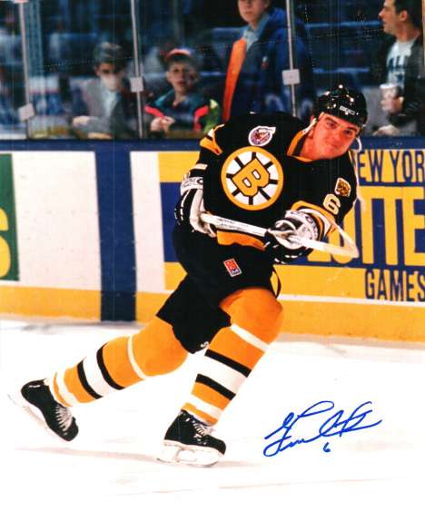 Autographed GLEN FEATHERSTONE  Boston Bruins  Photo