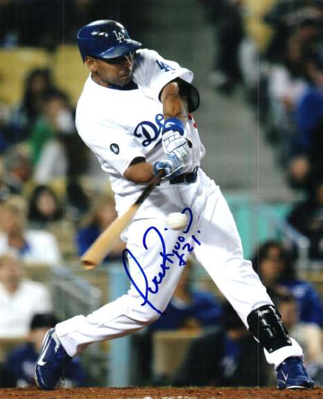 AUTOGRAPHED JUAN RIVERA Los Angeles Dodgers photo