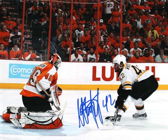 Autographed TRENT WHITFIELD Boston Bruins  Photo