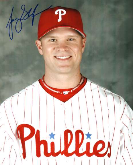AUTOGRAPHED JEREMY SLAYDEN photo  Philadelphia Phillies