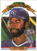 Autographed WILLIE WILSON 1983 Donruss Diamond King