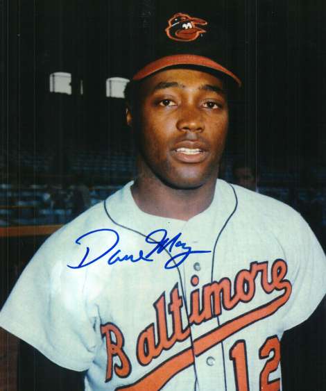 AUTOGRAPHED DAVE MAY 8x10 Baltimore Orioles Photo