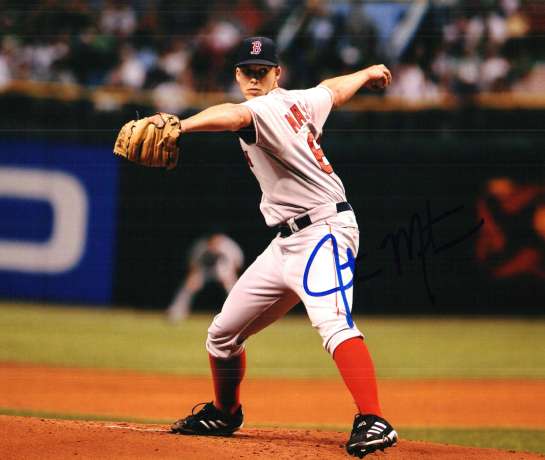 AUTOGRAPHED JUSTIN MASTERSON 8x10 Boston Red Sox photo