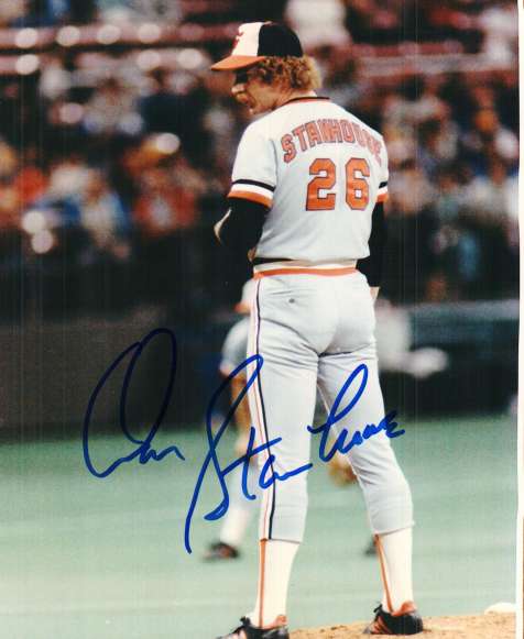 AUTOGRAPHED DON STANHOUSE 8X10 Baltimore Orioles Photo