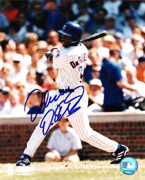 AUTOGRAPHED DELINO DESHIELDS 8x10 Chicago Cubs Photo