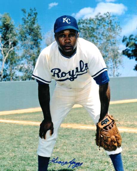 AUTOGRAPHED GEORGE SPRIGGS photo KC Royals
