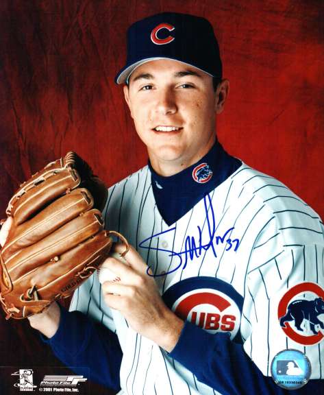 AUTOGRAPHED SCOTT DOWNS Chicago Cubs Photo