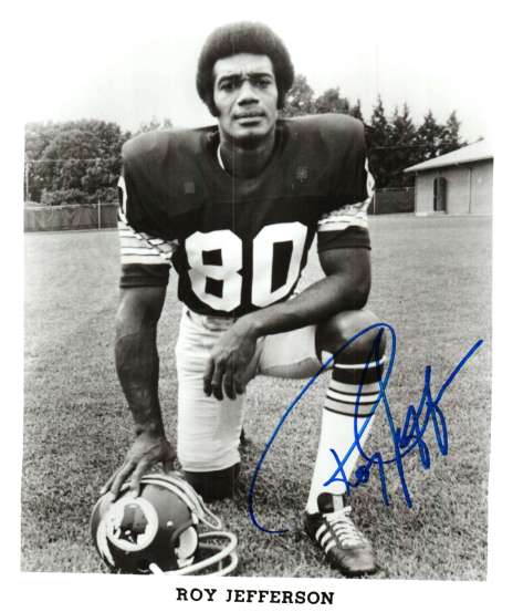 Autographed ROY JEFFERSON photo Washington Redskins