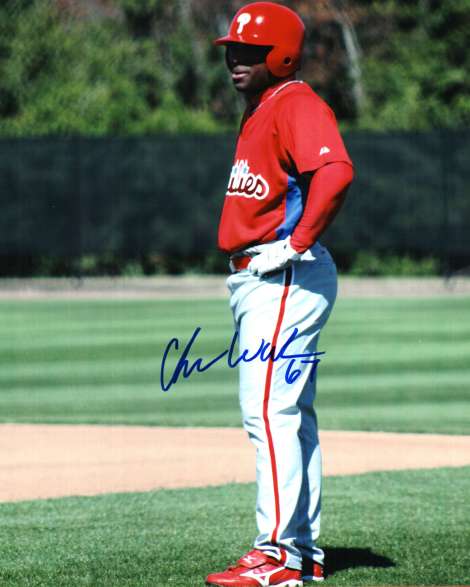AUTOGRAPHED CHRIS WALKER photo  Philadelphia Phillies