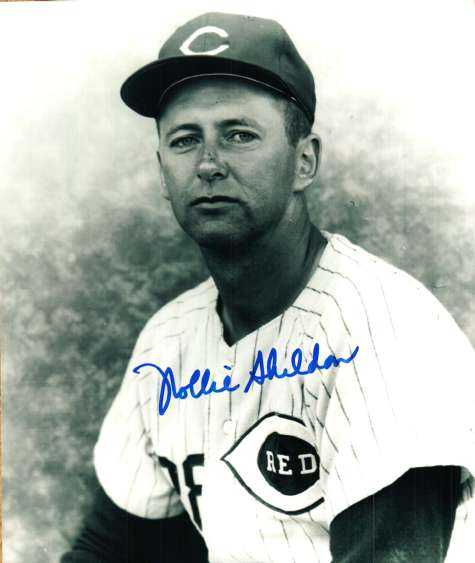 AUTOGRAPHED ROLLIE SHELDON photo  Cincinnati Reds