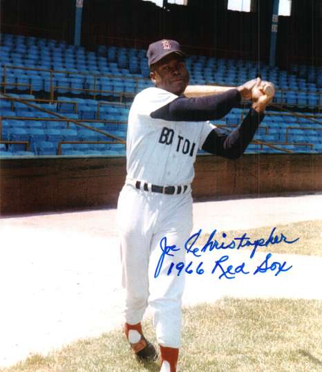 AUTOGRAPHED JOE CHRISTOPHER 8X10  Boston Red Sox photo