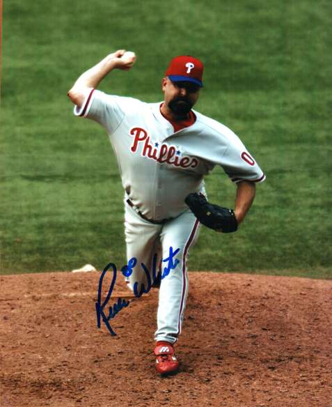 AUTOGRAPHED RICK WHITE 8x10 Philadelphia Phillies Photo