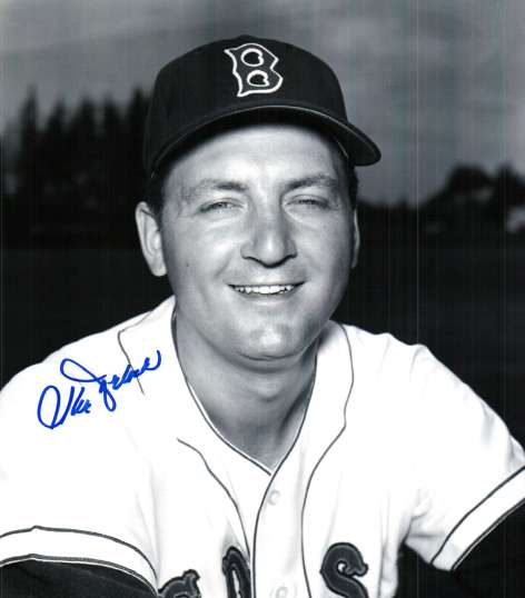 AUTOGRAPHED IKE DELOCK 8X10  Boston Red Sox photo