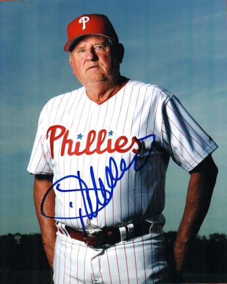 AUTOGRAPHED JIMY WILLIAMS photo  Philadelphia Phillies
