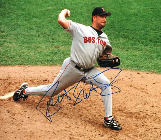 AUTOGRAPHED BRET SABERHAGEN 8X10  Boston Red Sox photo