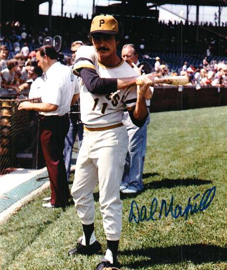 Autographed DAL MAXVILL Photo - Pittsburgh Pirates