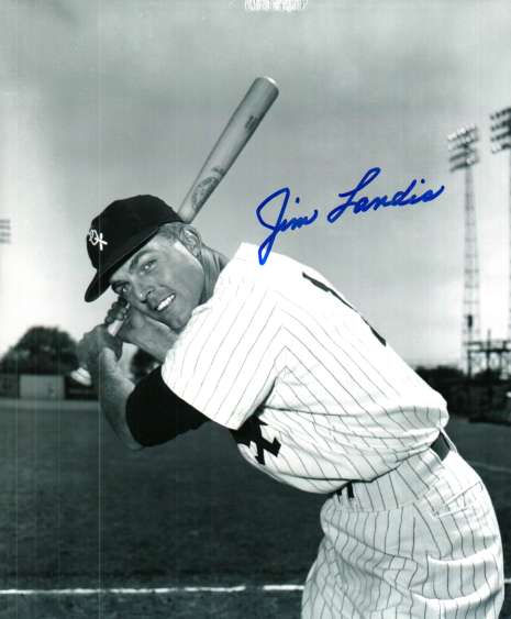AUTOGRAPHED JIM LANDIS photo  Chicago White Sox