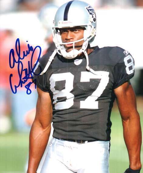 Autographed ALVIS WHITTED Oakland Raiders photo