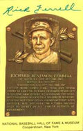 Rick Ferrell Hall of Fame Gold Plaque