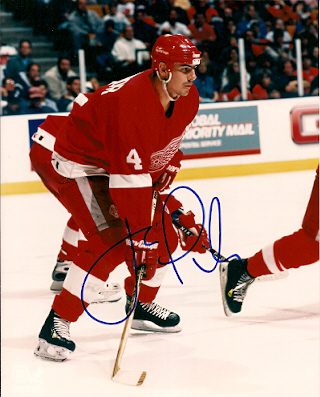 Autographed JAMIE PUSHER Detroit Red Wings Photo
