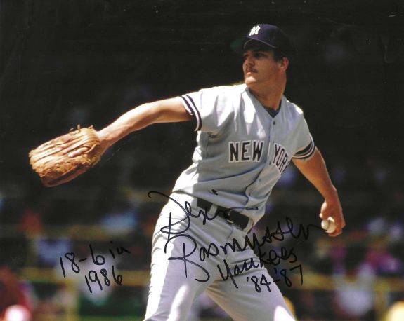 Autographed DENNIS RASMUSSEN 8X10 New York Yankees Photo