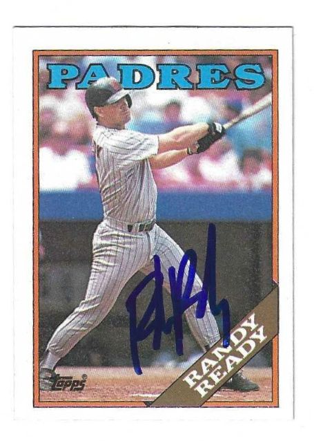 Autographed RANDY READY San Diego Padres 1988 Topps Card