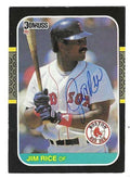 Autographed JIM RICE Boston Red Sox 1987 Donruss Card