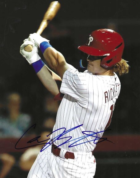 AUTOGRAPHED CALEB RICKETTS 8X10 Philadelphia Phillies Photo