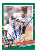 Autographed DON ROBINSON San Francisco Giants 1991 Donruss Card