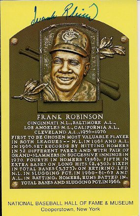 Frank Robinson Hall of Fame Gold Plaque