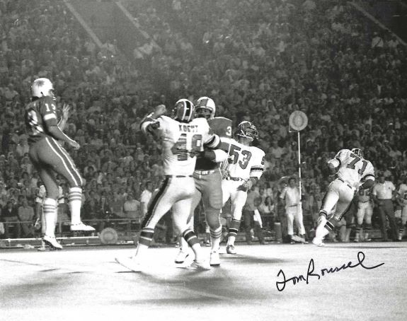 Autographed TOM ROUSSEL CHICAGO FIRE WFL 8x10 photo