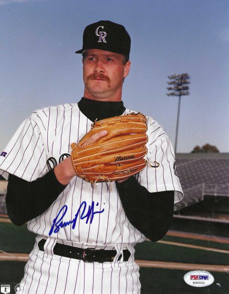 AUTOGRAPHED BRUCE RUFFIN 8X10 Colorado Rockies Photo PSA/DNA