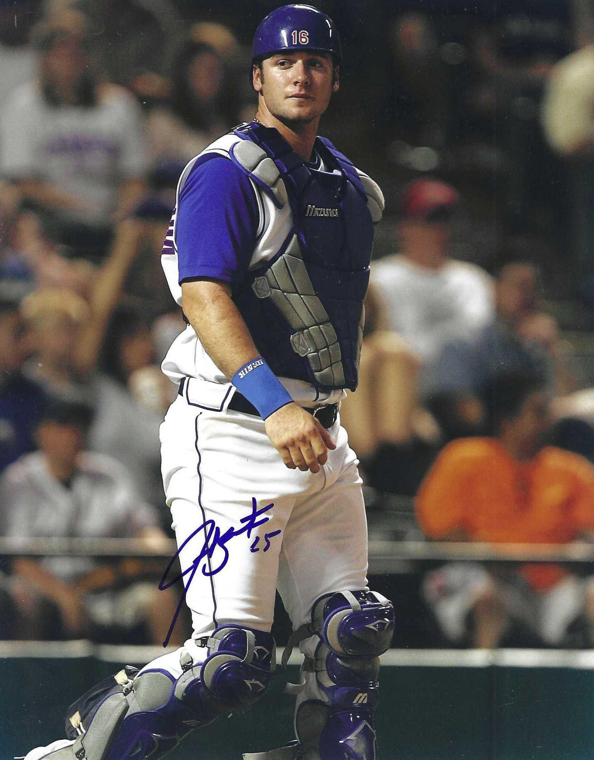 AUTOGRAPHED JARROD SALTALAMACCHIA 8X10 Texas Rangers Photo