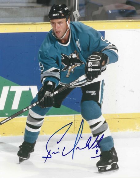 Autographed BERNIE NICHOLLS 8X10 San Jose Sharks photo