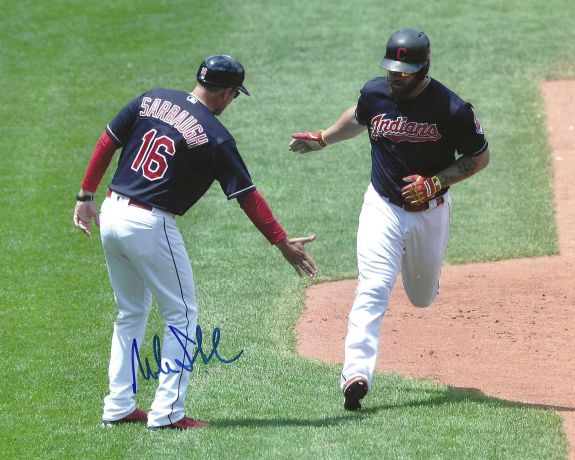 AUTOGRAPHED MIKE SARBAUGH 8x10 Cleveland Indians Photo